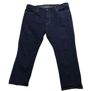 Lands' End Men's Jeans Size 42‎ Square Rigger Straight Fit Dark Blue Denim